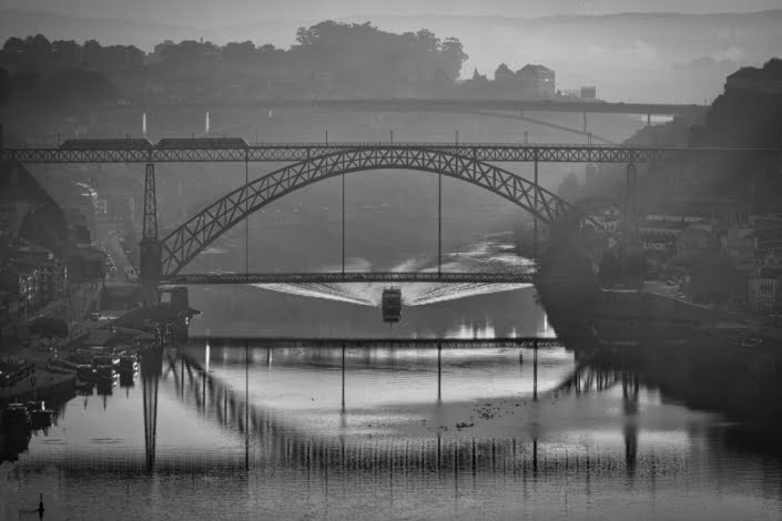 Douro River Reflection BNW