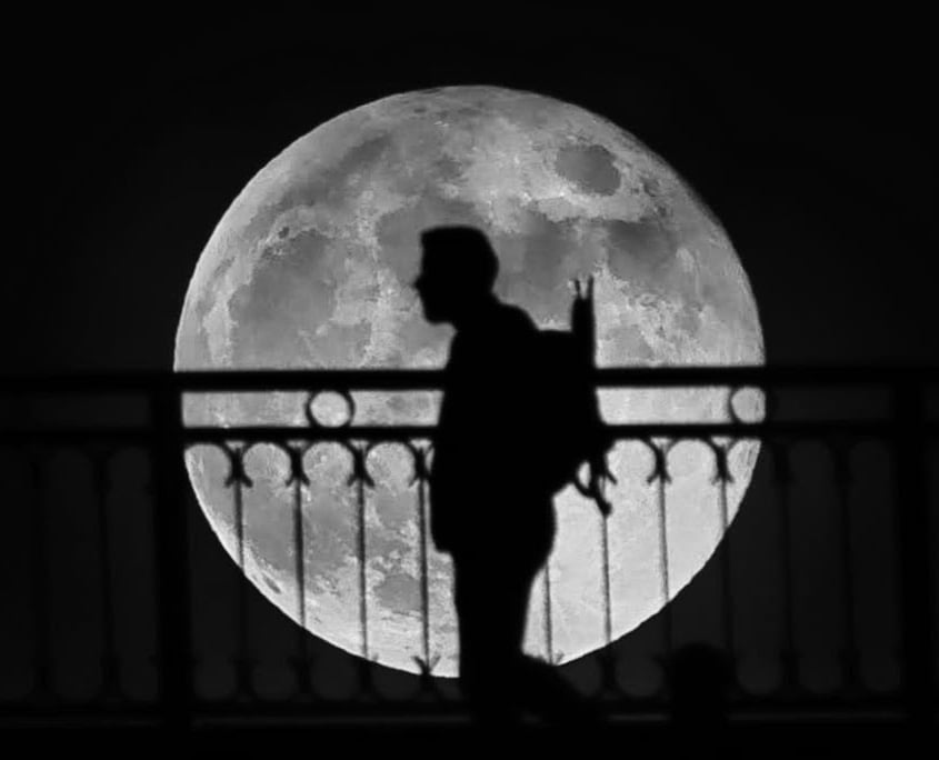 Full moon over Pont Luis Bridge - Porto